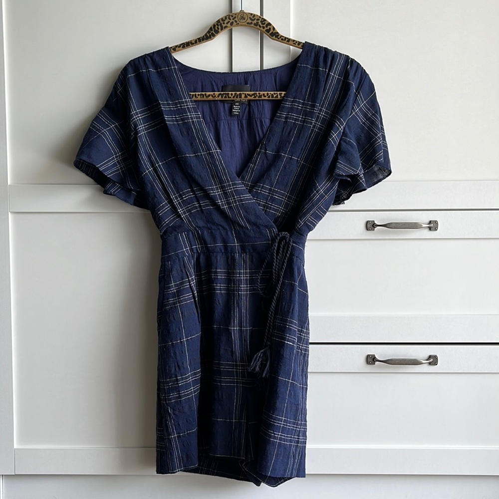 💙Blue Plaid Romper💙